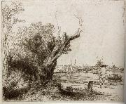 REMBRANDT Harmenszoon van Rijn The Omval oil